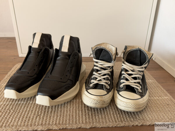 Rick Owens Geth RunnerとコンバースCT70の比較