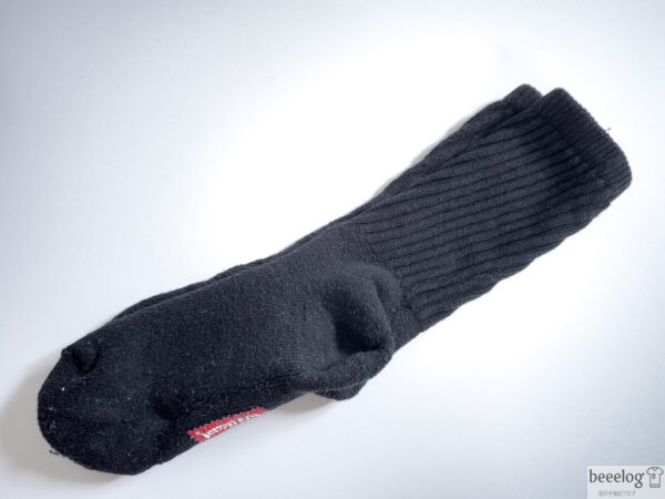 ヘルスニット シンカーソックス 黒の置き画像